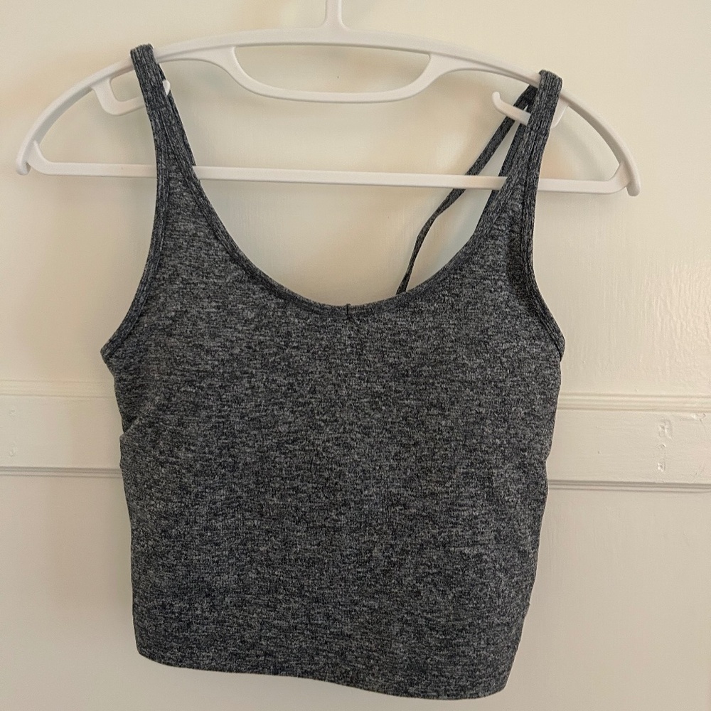 Vuori Halo Performance Crop Charcoal Heather Small